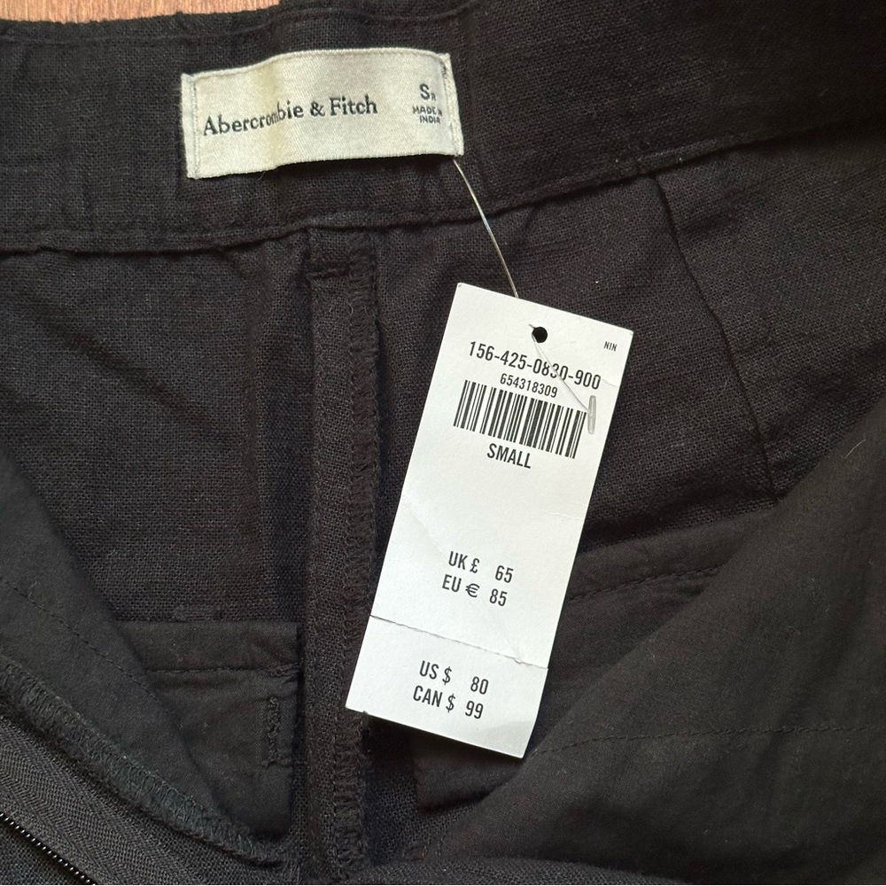 Abercrombie & Fitch Black Linen Trousers - Picture 6 of 11